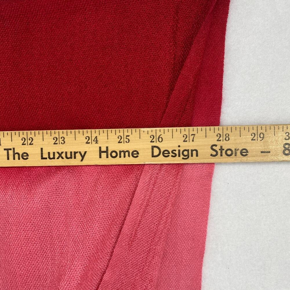 Scarf Womens Ombre Tie Dyed Striped Shawl Wrap Rectangle Fringed Red 28" x 68" - Picture 8 of 11